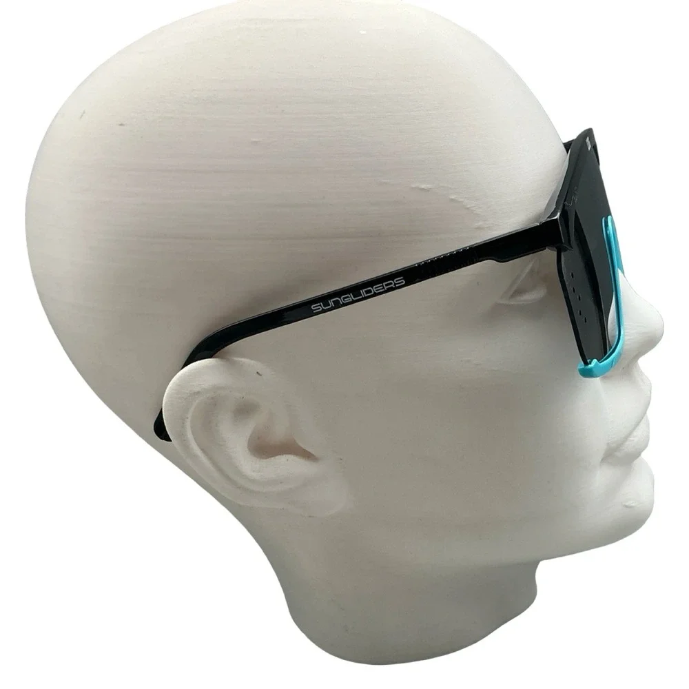 LUG Sungliders Sport Shield Sunglasses Black Blue UV400 Protection
